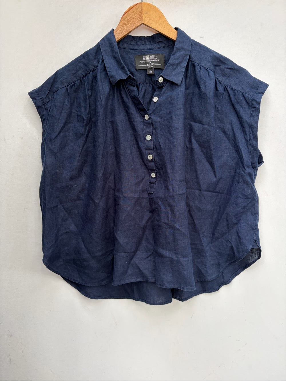 J Crew Capitaine Blouse Baird McNutt Linen